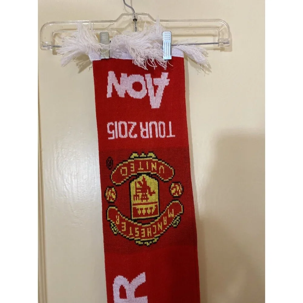 Manchester United Scarf Official Tour 2015 AON Muffler Acrylic EUC